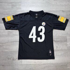 Vtg Y2K Pittsburgh Steelers NFL Football Jersey #43 Troy Polamalu Reebok Youth L